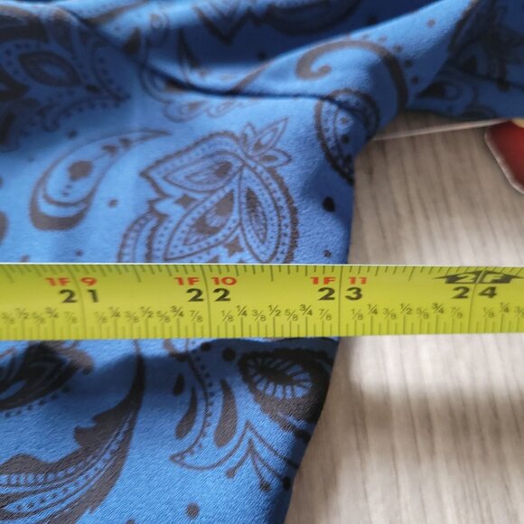 Faded Glory Women's Paisley Tunic Top XL (16-18) Blue & Black 100% Polyester - Picture 5 of 5